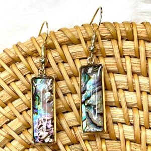 Abalone Shell Dangle Drop Earrings, Brand New, Handmade